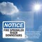 Signmission Fire Sprinkler Riser Downstairs OSHA Notice Sign, Plastic, 14in W x 10in L, 2PK OS-2PACK-NS-P-1014-L-12675 - alternate 4